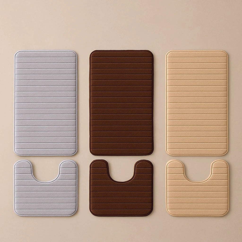 Set of 2 Ribbed Bath Mats - Image 1