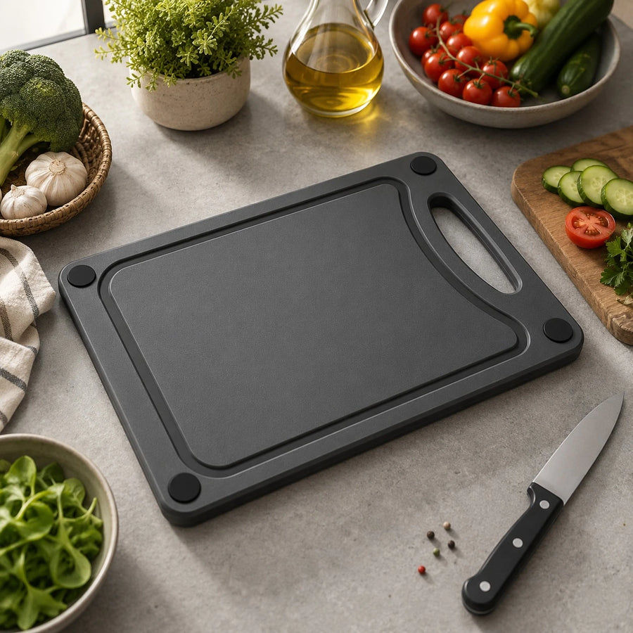 Premium Double Sided Cutting Board BPA Free Food Grade Non Slip Kitchen Chopping Board with Rubber Feet Dishwasher Safe