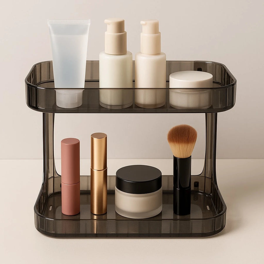 2 Tier Acrylic Makeup Organizer Rack