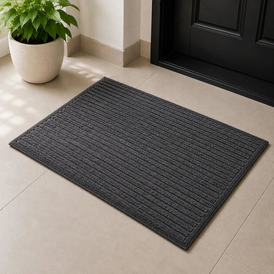 Geometric Entrance Door Mat Thin Non Slip Indoor Outdoor Floor Rug