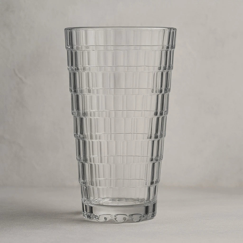 Set of 6 Tiered Cut Glass Cups 380ML - Image 3