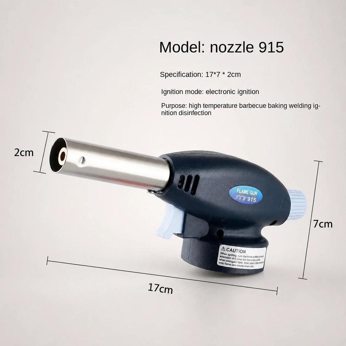 Portable Butane Gas Torch Head with Electronic Ignition