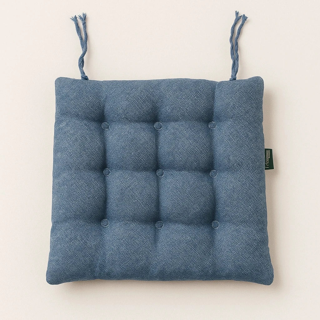 Premium Tufted Tweed Chair Cushion 40x40 cm Thick Padded Seat Cushion for Dining Kitchen and Home Chairs