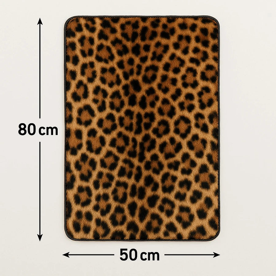 Modern Leopard Pattern Carpet – 80×50 cm