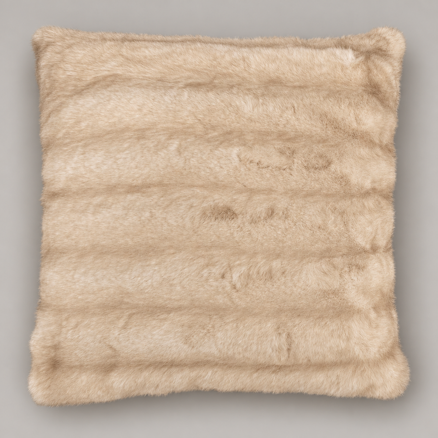 Faux Fur Decorative Cushion with Zipper