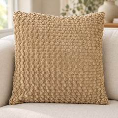 Soft Square Cushion with a Raised Pebble Textured Surface