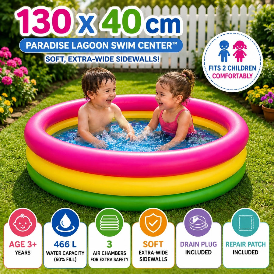 Kids Inflatable Swimming Pool Paradise Lagoon Swim Center Garden Pool Backyard Water Play Pool