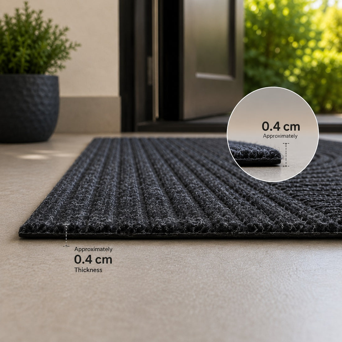 Thin Ribbed Non-Slip Entrance Doormat
