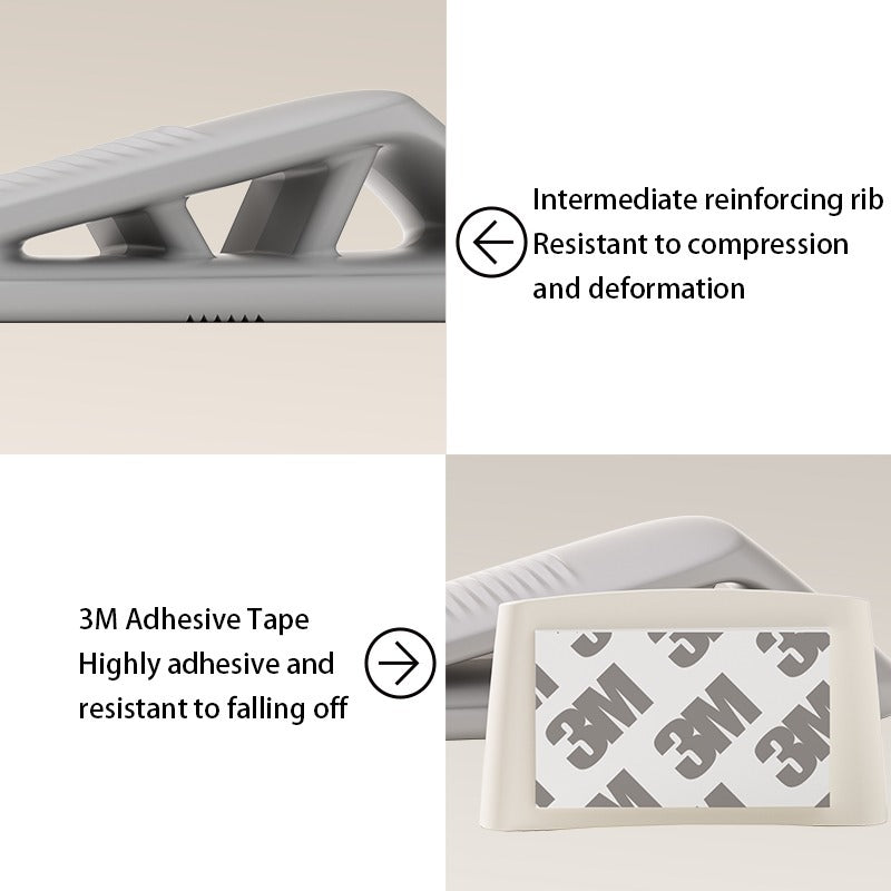 Non Slip TPR Door Stopper Wedge with Adhesive Holder
