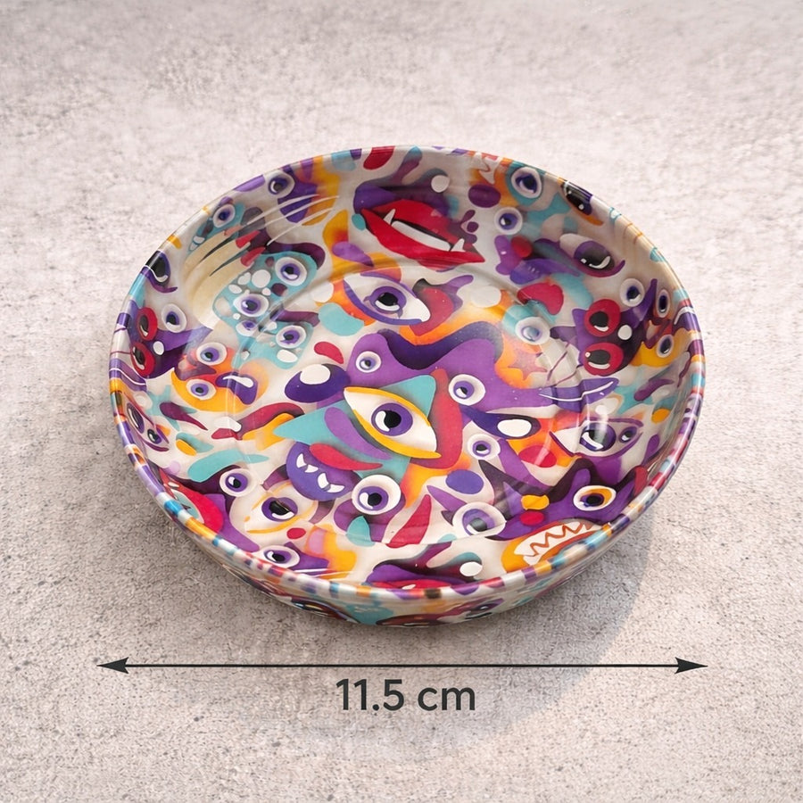 Mandala Round Metal Serving Bowl  11.5 cm