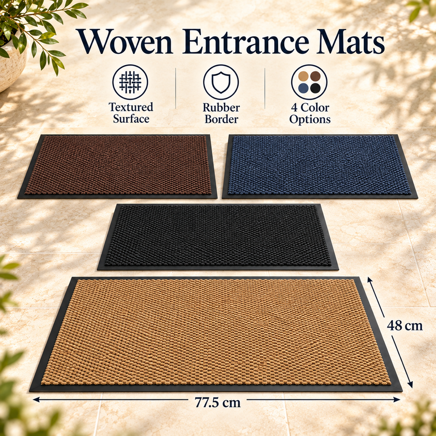 Dust Trapping Floor Mat with Rubber Border