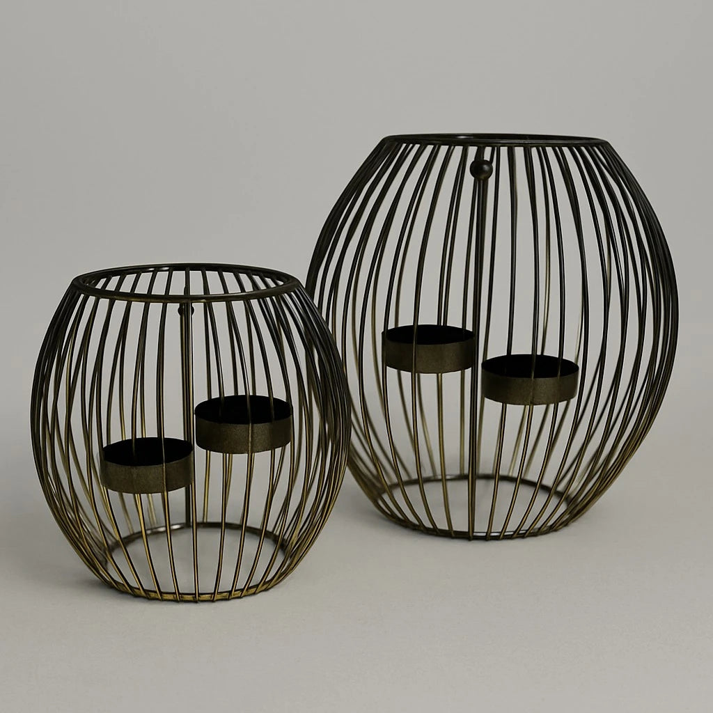 Round Wire Candle Holder Set – 20 cm & 15 cm - Image 5