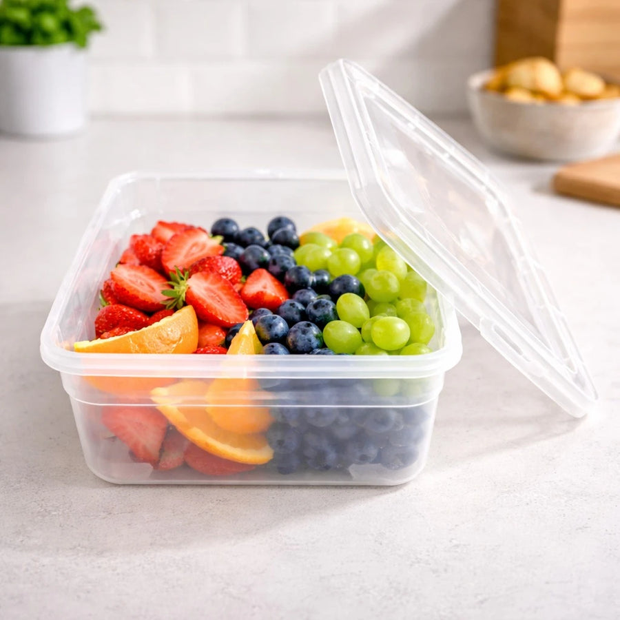 Food Storage Container 1 Liter Airtight Plastic Box Kitchen Storage Organizer Meal Prep Container