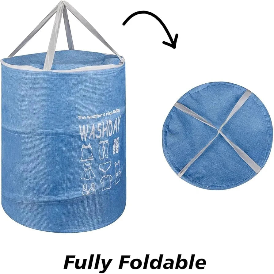 Round Foldable Laundry Basket - Image 7