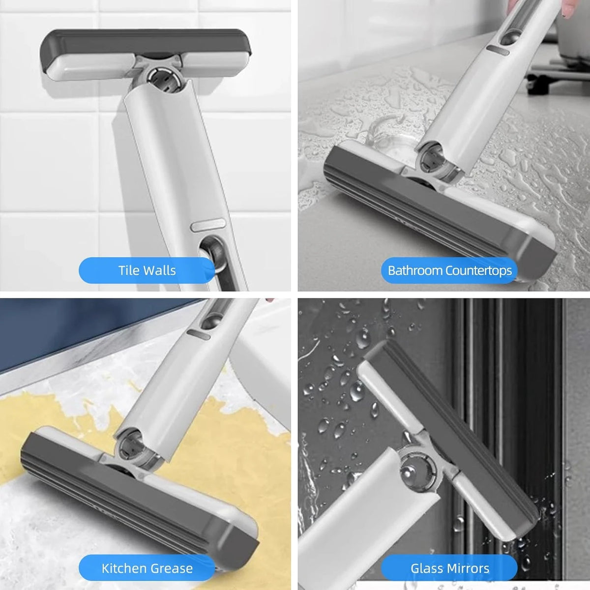 Mini Portable Squeeze Mop Compact Cleaning Mop Push Pull Design 25 cm