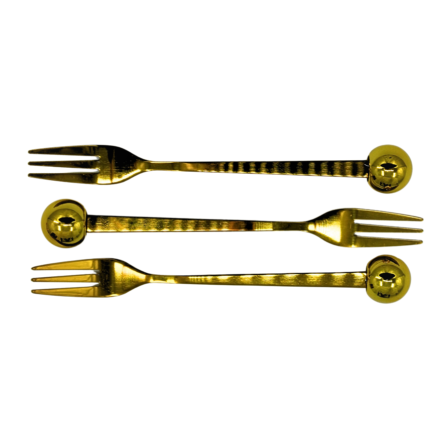 Gold Appetizer Fork Set