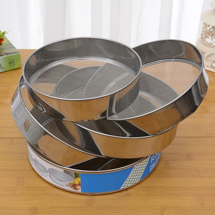 6-Piece Stainless Steel Round Strainer Set