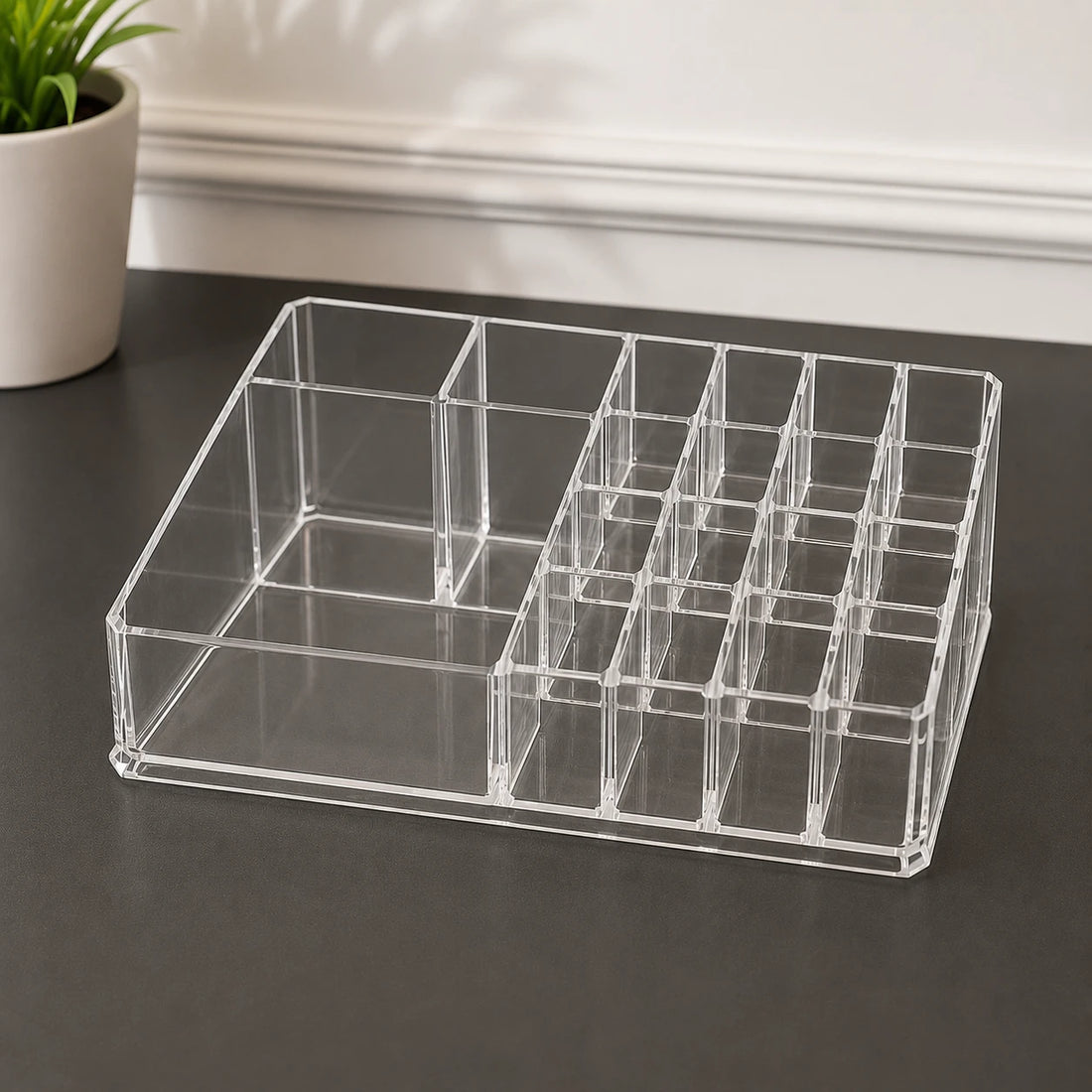 Acrylic Makeup Organizer Cosmetic Storage Tray Lipstick Holder Vanity Organizer Clear Display Stand