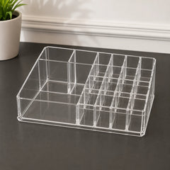 Acrylic Makeup Organizer Cosmetic Storage Tray Lipstick Holder Vanity Organizer Clear Display Stand