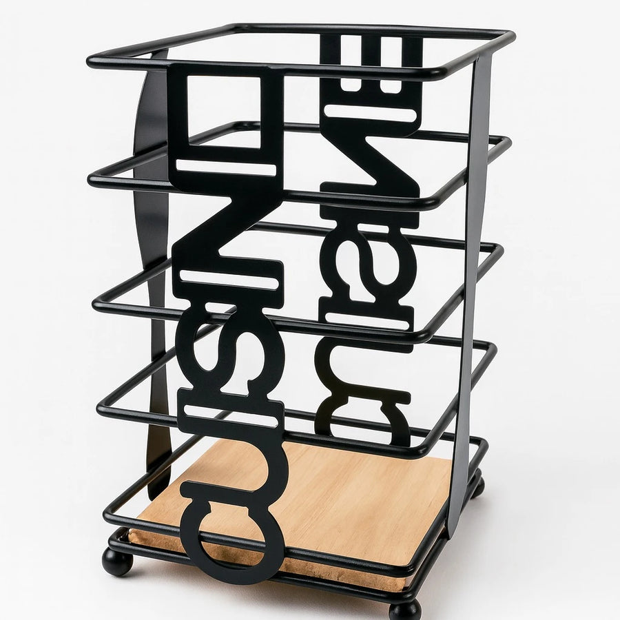 Black Metal Kitchen Utensil Holder