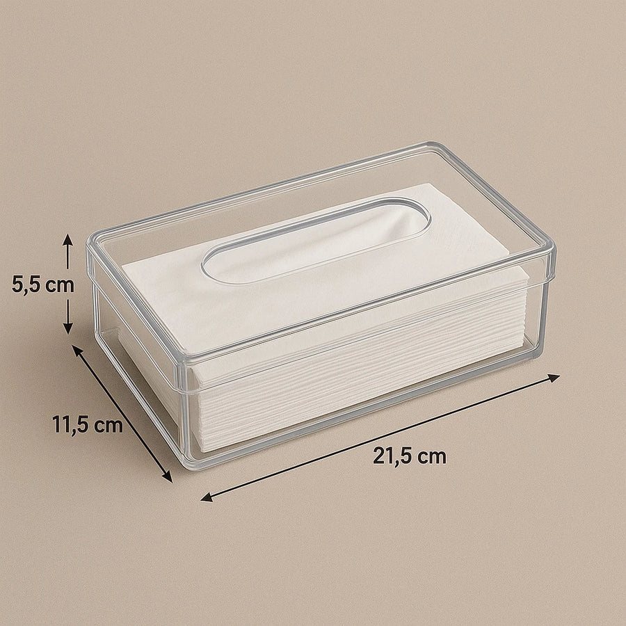 Clear Acrylic Tissue Box with Lid