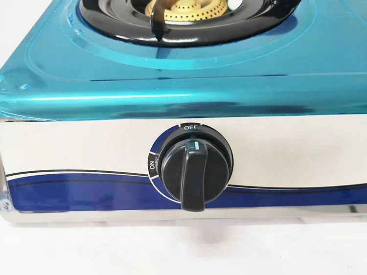 Outdoor Gas Cooker Easy Safe Portable 2 Eyes Burner Stainless Steel Cooking Stove - Image 6