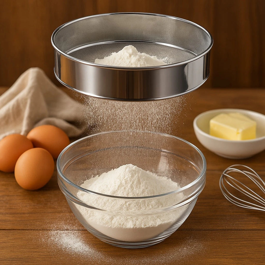 6-Piece Stainless Steel Round Strainer Set