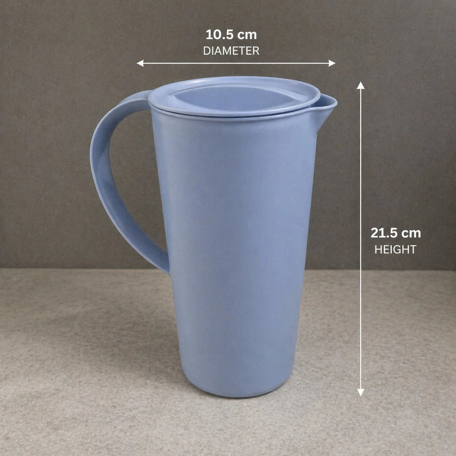 Plastic Water Pitcher With Lid Rotho Swiss Made Caruba 1.2L Fridge Water Jug Juice Container Durable PP Plastic