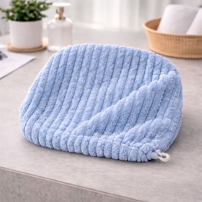 Thin Stripes Cotton Dry Hair Travel Cap Soft Absorbent Hair Wrap Shower Bath Hair Towel hair styler