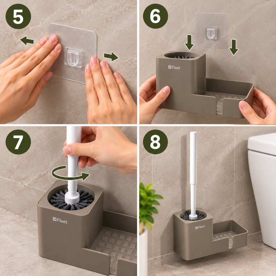 Wall Mounted Toilet Brush Set