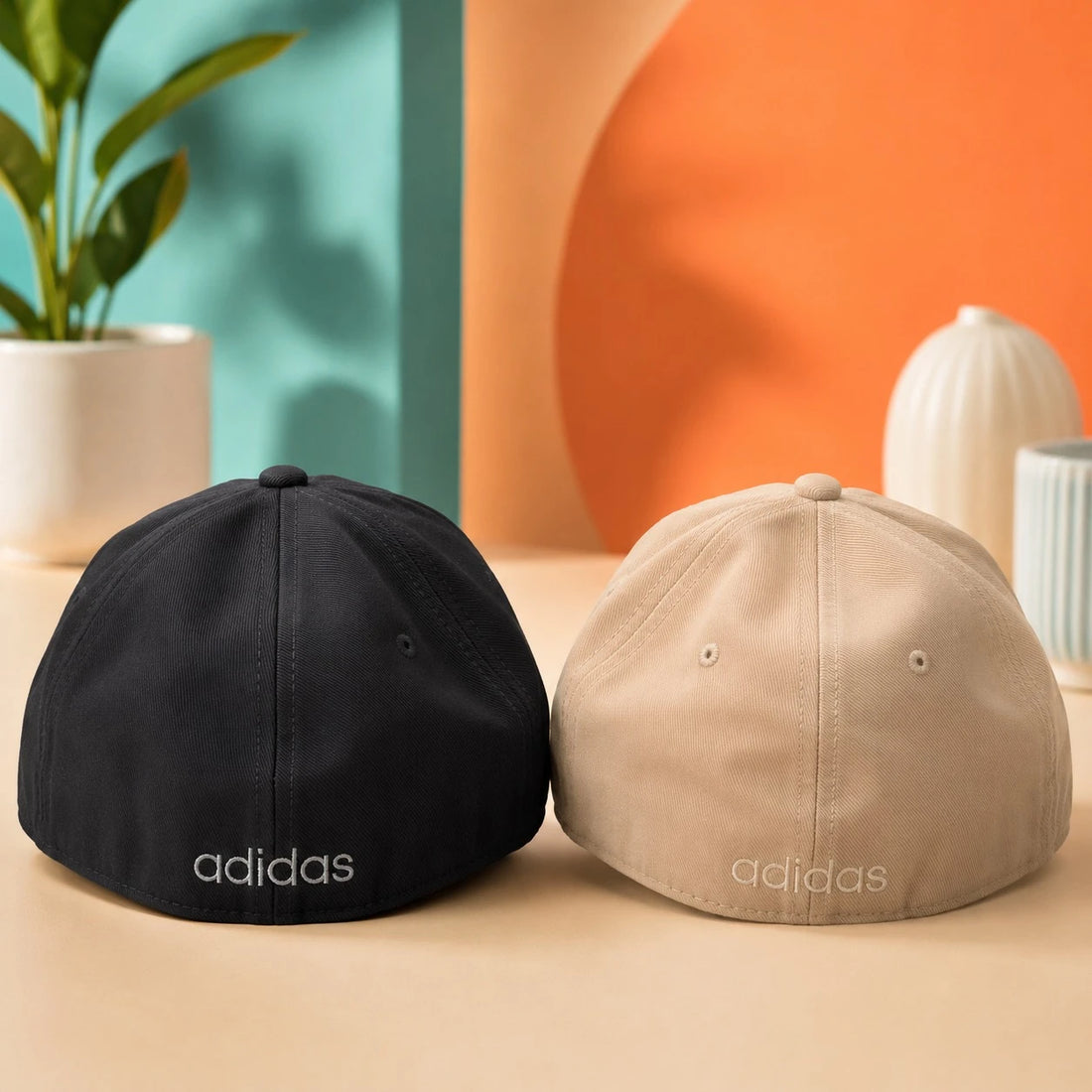 Adidas Style Polyester Baseball Cap for Men and Women Adjustable Casual Sports Cap