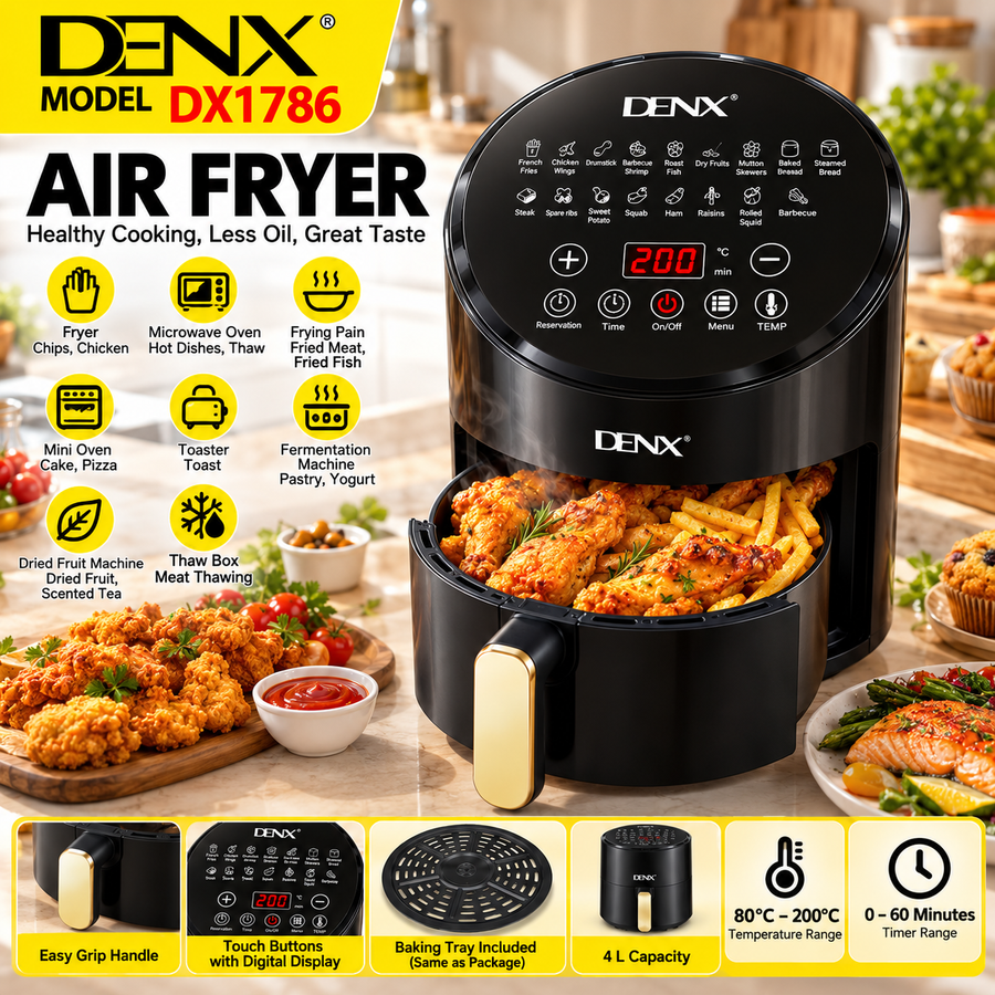 DENX Digital Air Fryer 4L