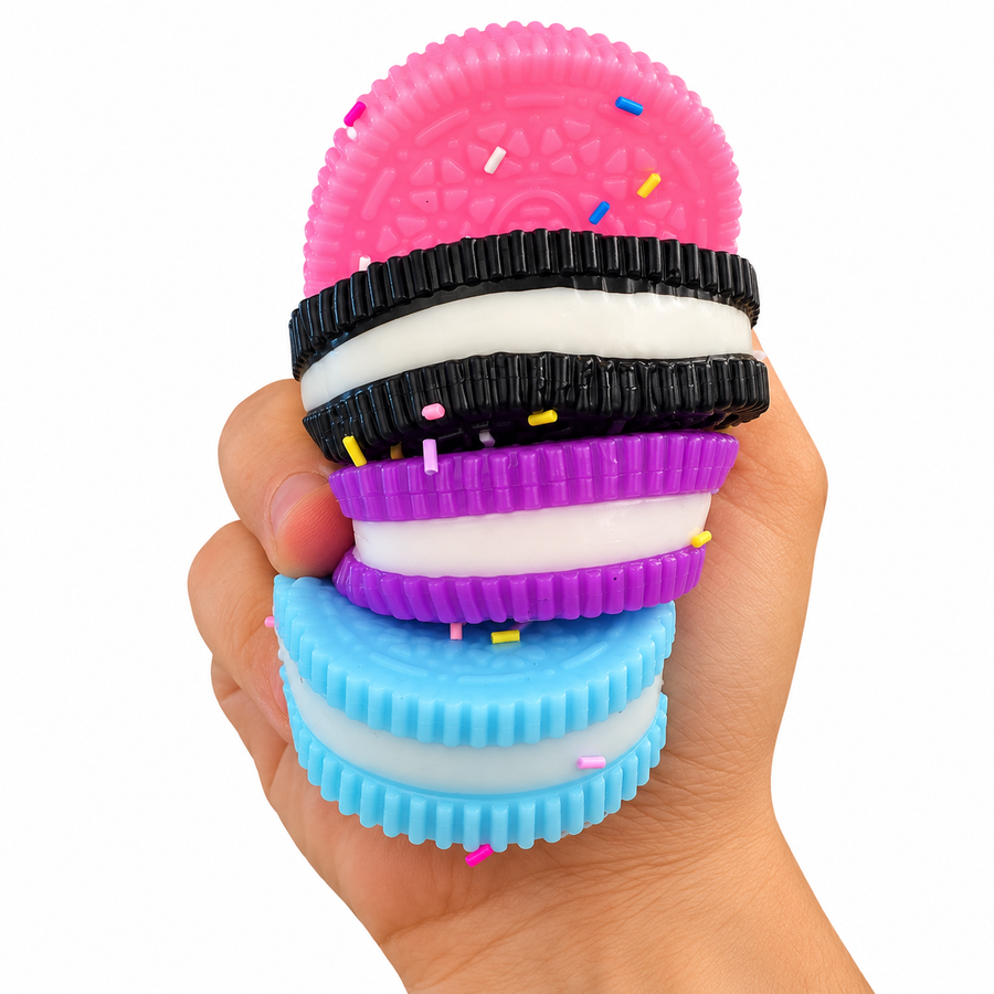 oreo shape Oreo Shaped Squishy Toys Set of 4
