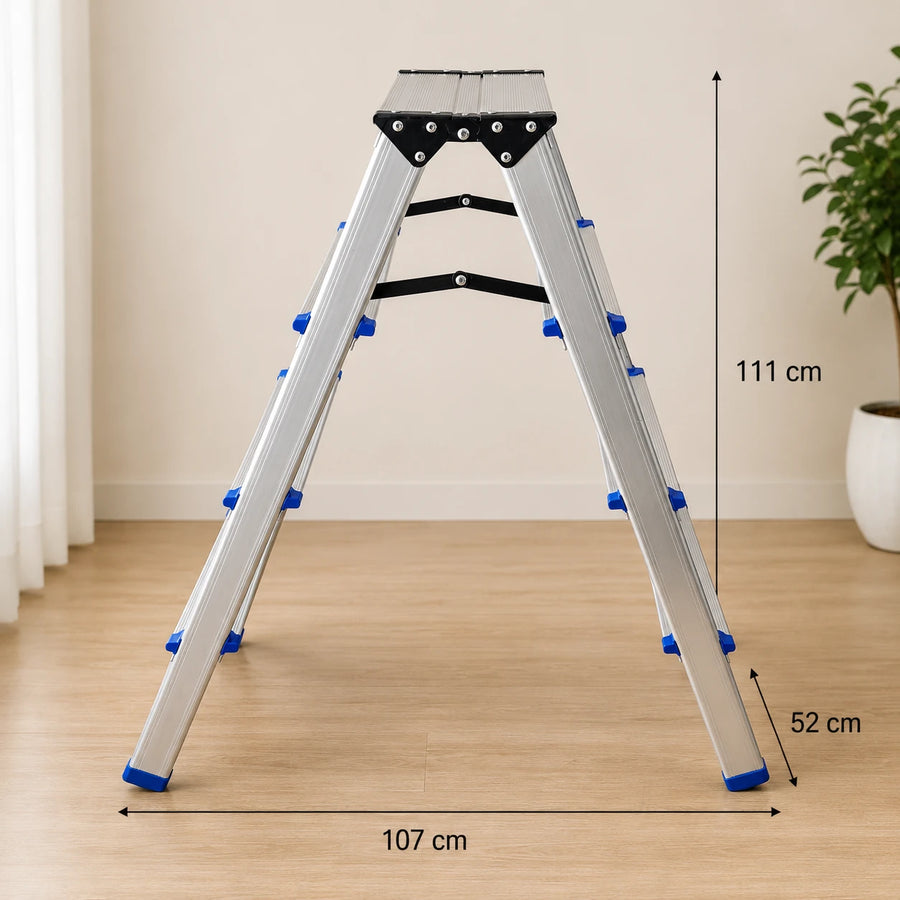 Aluminum Folding Ladder Heavy Duty Multi Purpose Anti Slip Home Step Ladder
