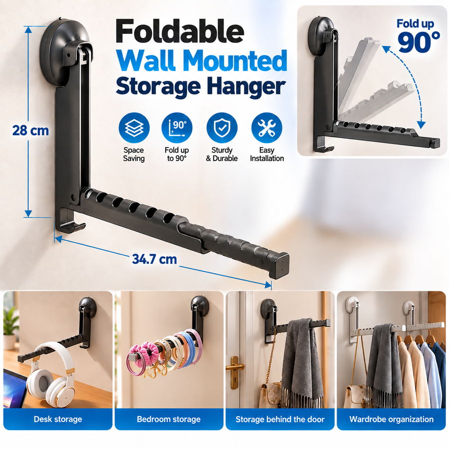 Foldable Wall Mounted Storage Hanger