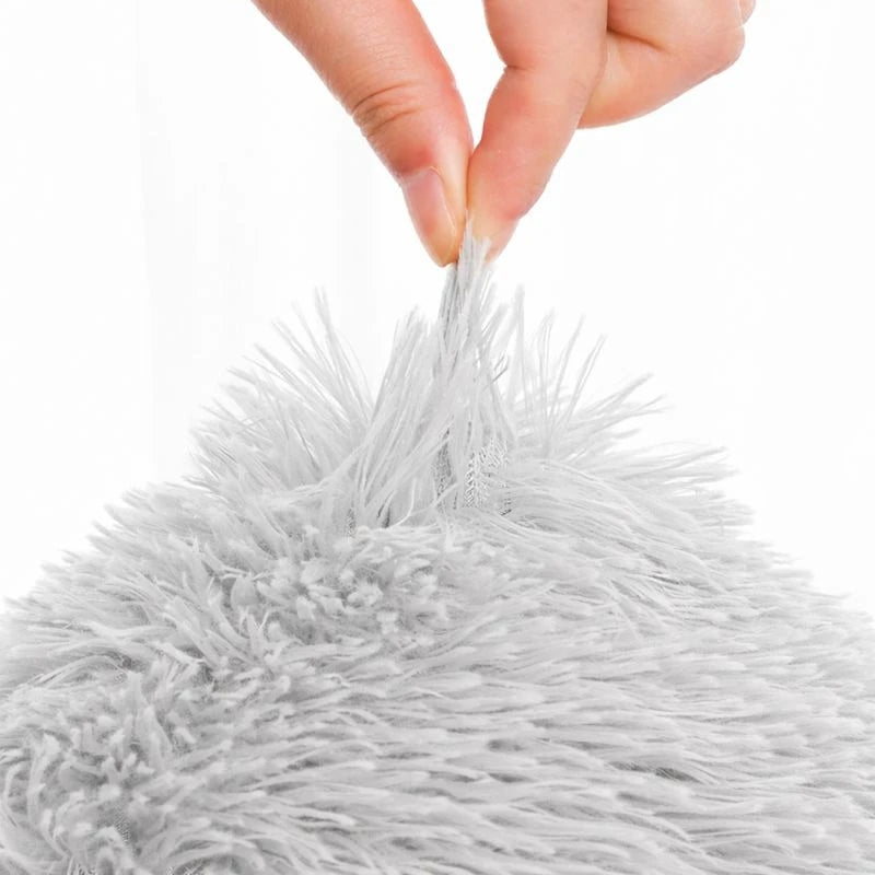 Round Plush Pet Bed Soft Donut Cat & Dog Bed  Calming Anti Anxiety Bed, Washable Plush Cushion for Kittens  Cats & Small Dogs - Image 9