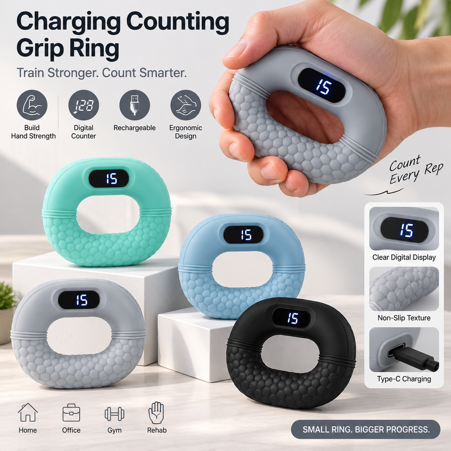 Rechargeable Digital Counting Hand Grip Ring
