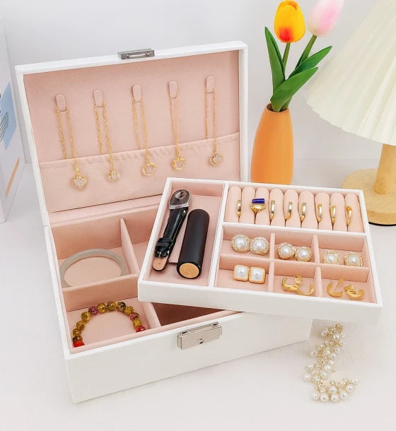 White Luxury Jewelry Organizer Box