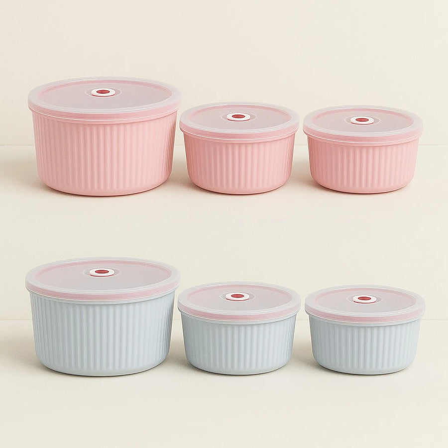 Stackable Food Storage Container with Pop Vent Lid BPA Free Fridge Meal Prep Leftover Snack Organizer