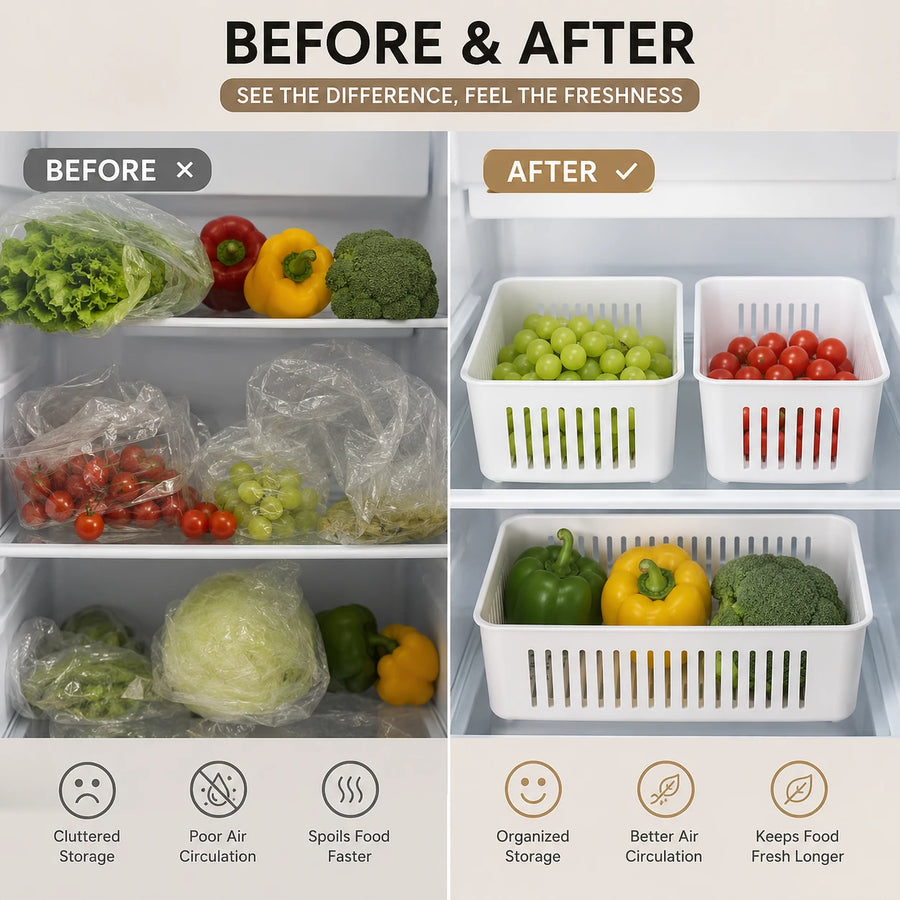 Fresh Keeping Storage Box Refrigerator Organizer Food Storage Container