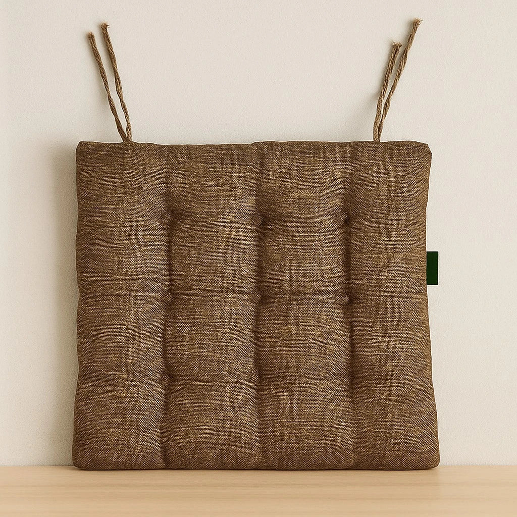Premium Tufted Tweed Chair Cushion 40x40 cm Thick Padded Seat Cushion for Dining Kitchen and Home Chairs - Image 4