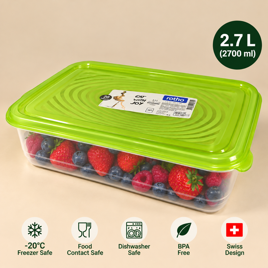 Rotho 2.7L Rectangular Food Storage Container with Lid