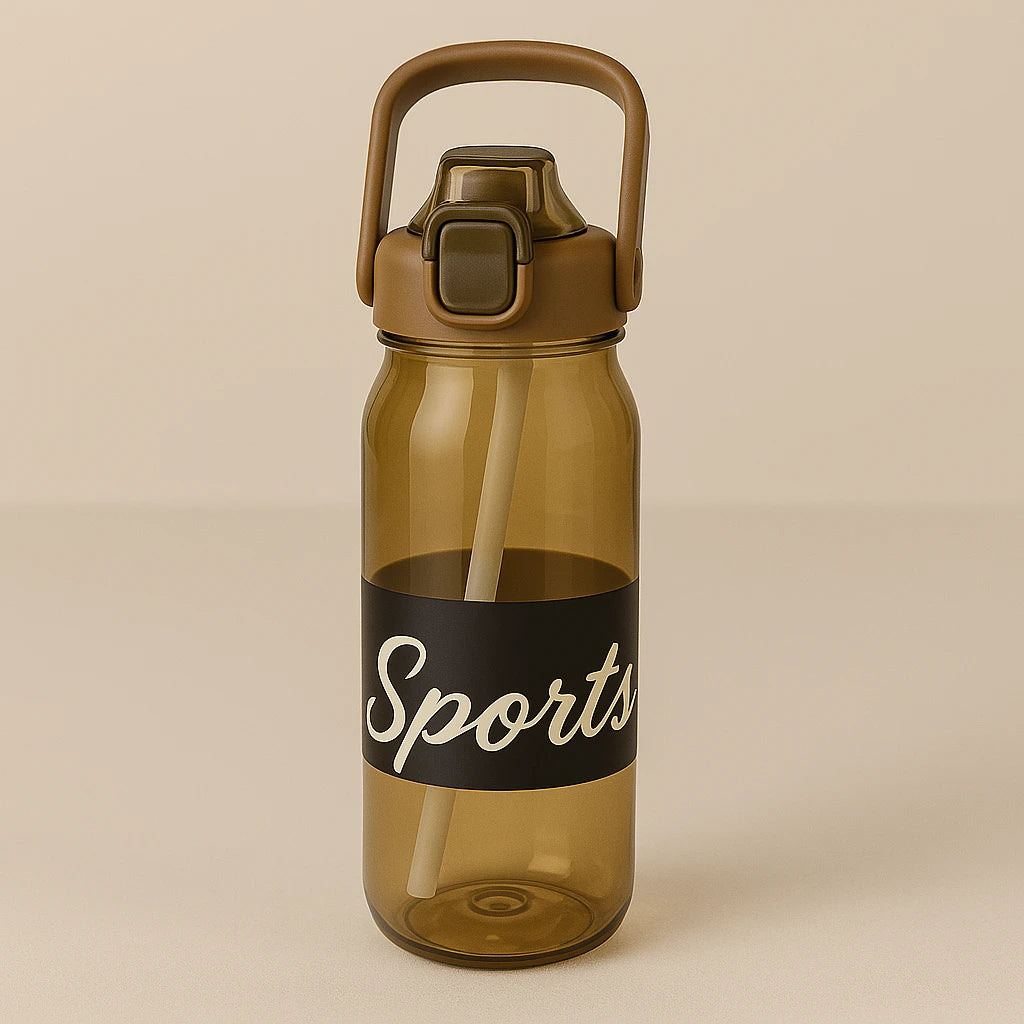 Large Capacity Straw Water Bottle 1600ML Leak-Proof Reusable Sports Bottle for Gym Office Travel & Daily Hydration