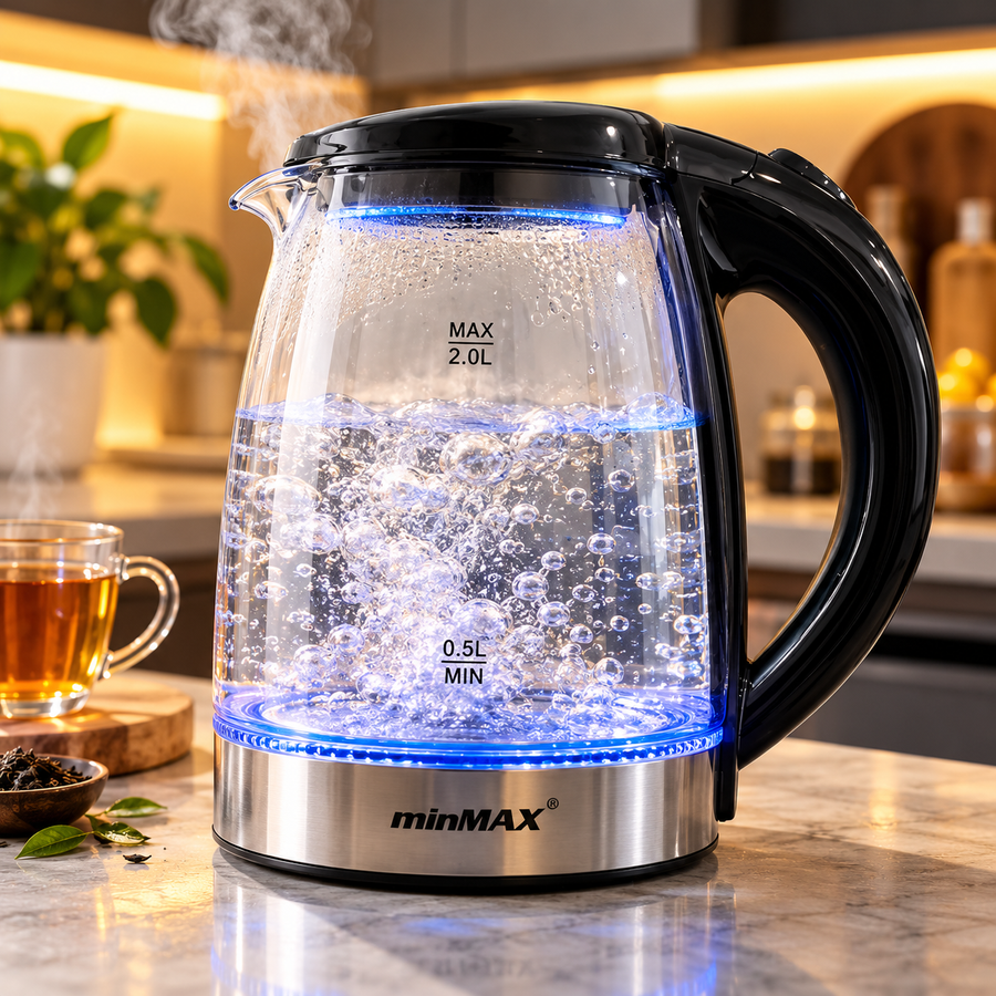 MINMAX 2L Electric Glass Kettle 2000W