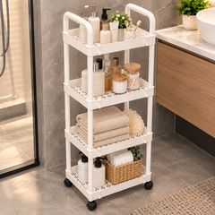 4 Tier Rolling Storage Rack Kitchen & Bathroom Organizer