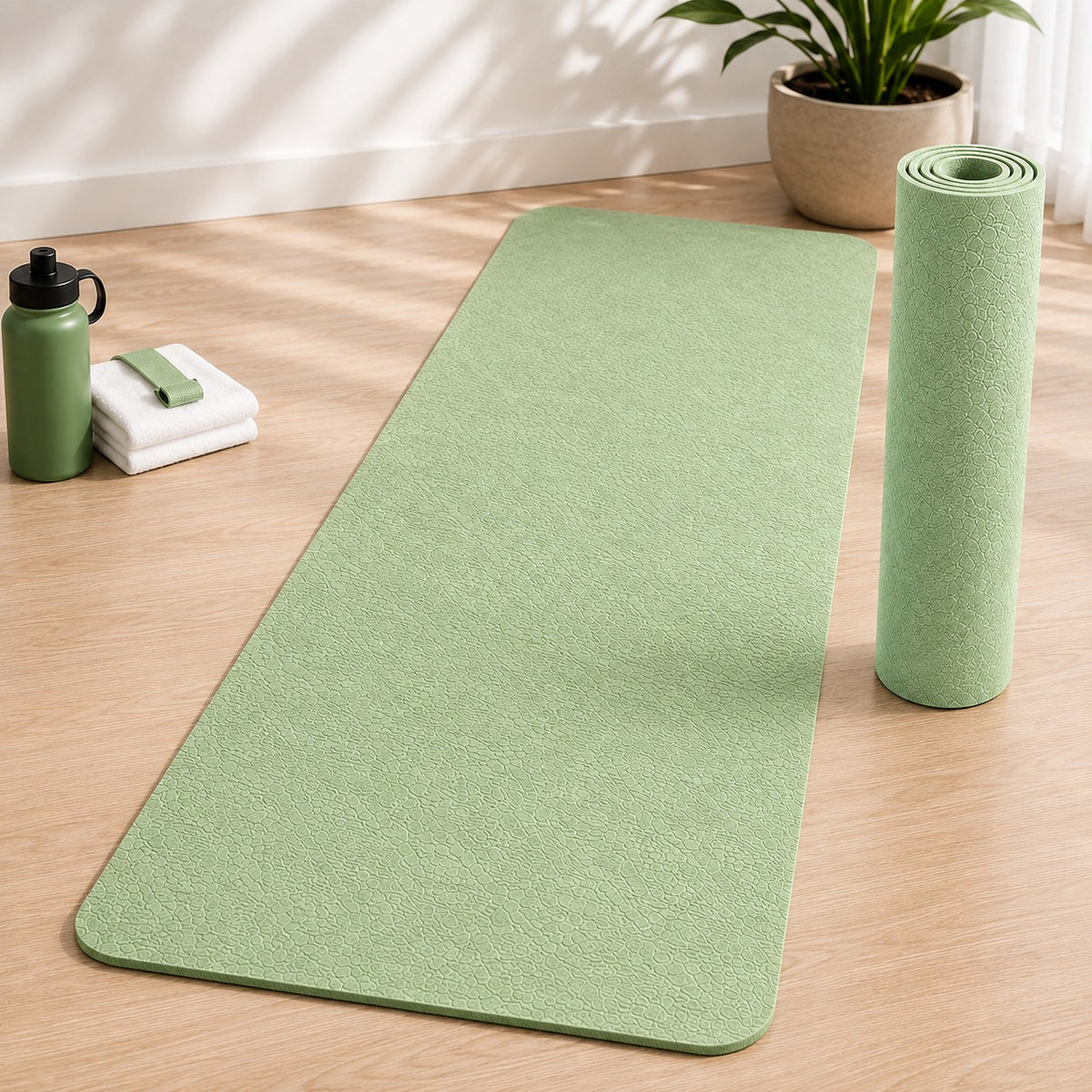 Yoga Mat Non Slip Fitness Exercise Pilates Workout Training Mat Pink Gym Sports