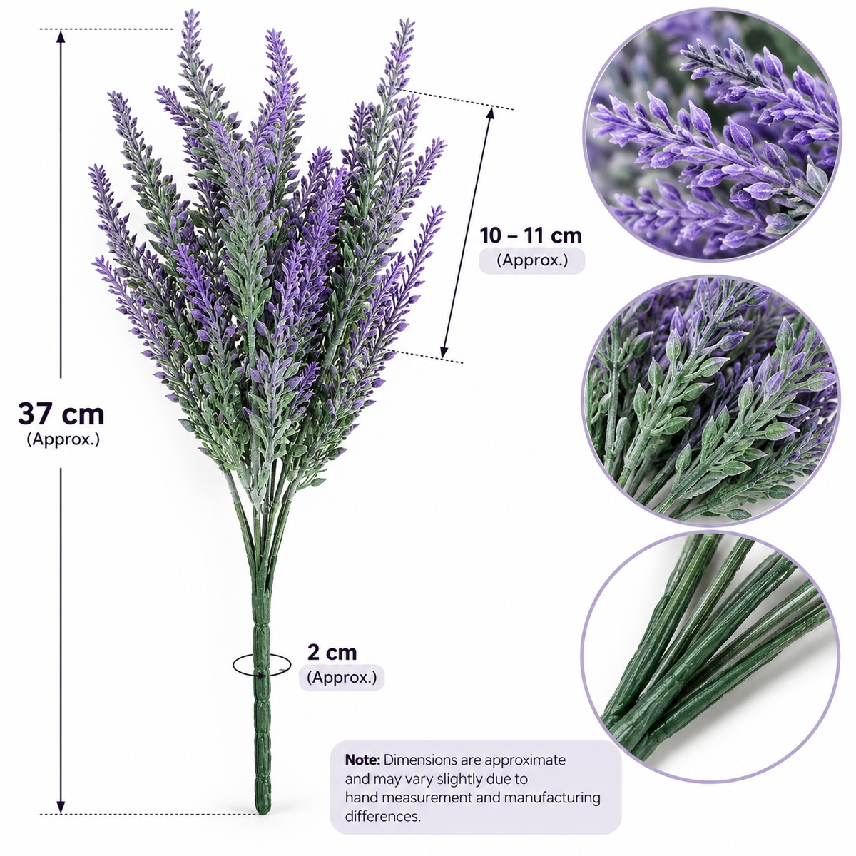 Artificial Lavender Flower Stem 30–37 cm