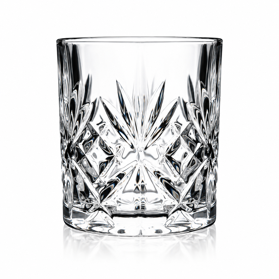 6 Piece Crystal Look Glass Tumbler Set 340 mL