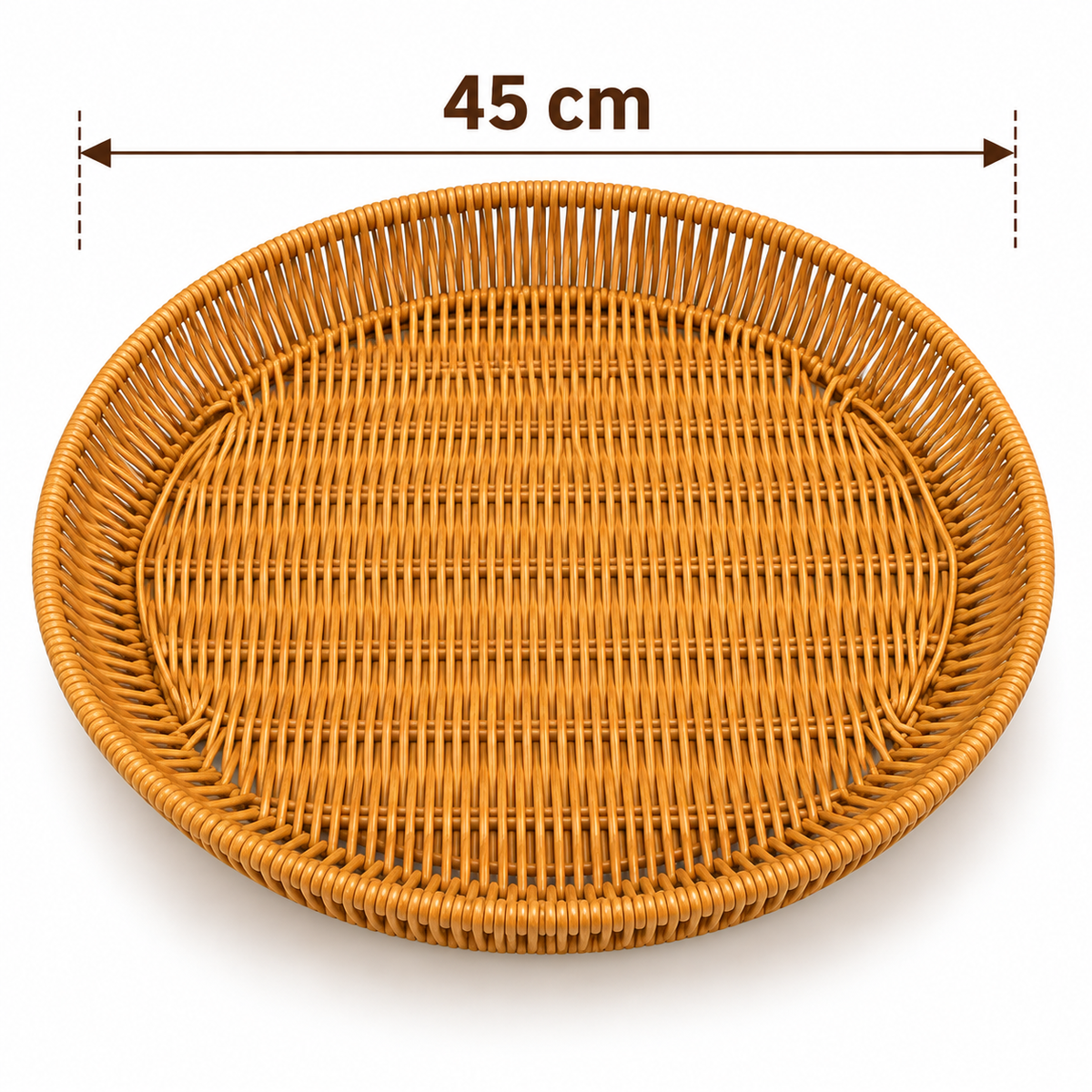 Round Woven Rattan Serving Tray Available in 7 Sizes