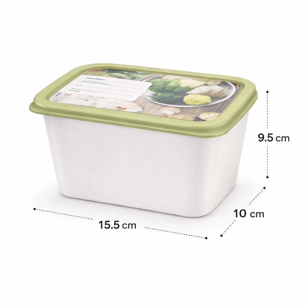 Freezer Storage Containers Set 3 Pieces 1L Airtight Food Storage Boxes Stackable Kitchen Organizer Meal Prep Containers